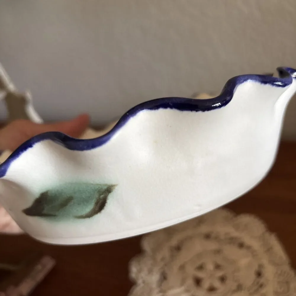 Vintage Clouds Folsom Apple Pattern Deep Dish Pie Cobbler Pan Ruffled 8